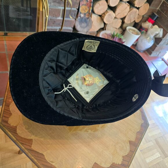 Thomas Townend & Collmest - Vintage Traditional Velvet Equestrian Riding Hat - Picture 7 of 11
